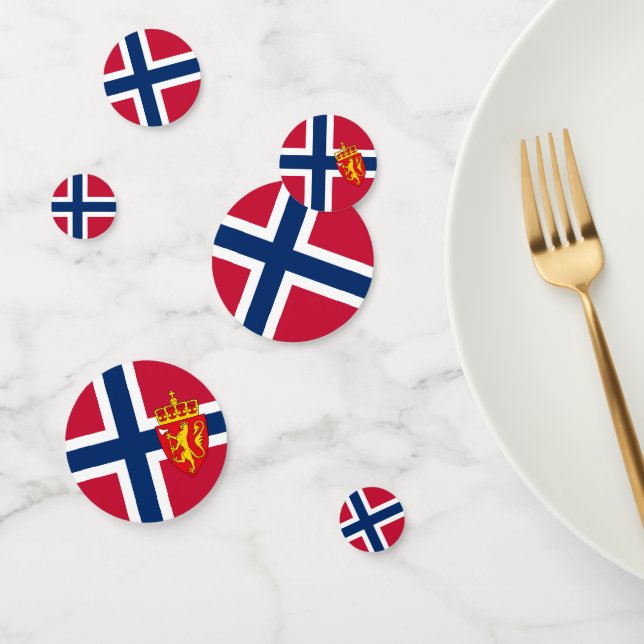 Norwegen Confetti, Party, norwegische Flagge Konfetti (Gruppe)
