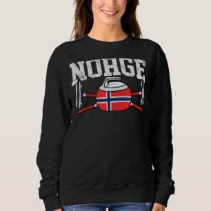 Norwegen Curling Broom Winter Ice Sport Norwegisch Sweatshirt