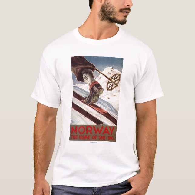 Norwegen - das Zuhause des Skifahrens T-Shirt (Vorderseite)