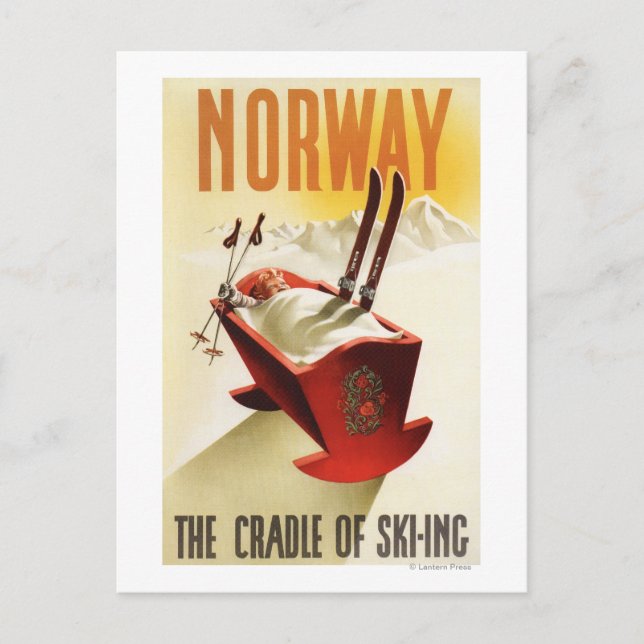 Norwegen - Die Wiege des Skifahrens Postkarte (Vorderseite)