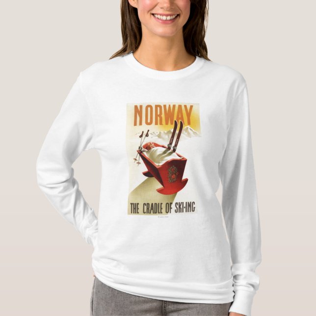 Norwegen - die Wiege des Skifahrens T-Shirt (Vorderseite)