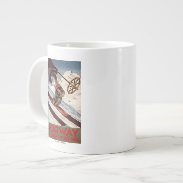 Norwegen - Die Zuhause des Skifahrens Jumbo-Tasse (Vorderseite Links)
