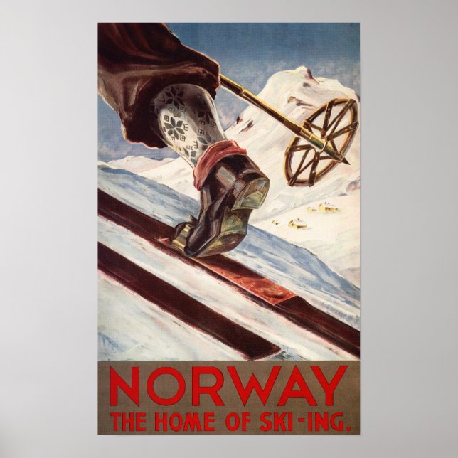 Norwegen - Die Zuhause des Skifahrens Poster (Vorne)
