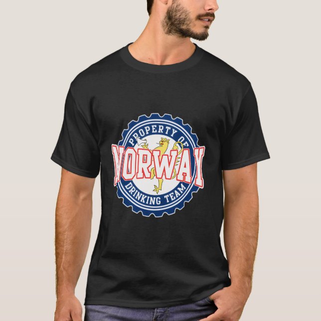 Norwegen Drink Team Norge Norwegisches Erbe T-Shirt (Vorderseite)