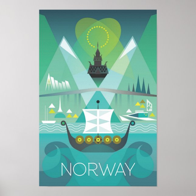 Norwegen Druck Poster (Vorne)