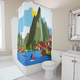 Norwegen Duschvorhang