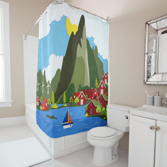 Norwegen Duschvorhang (Beispiel)