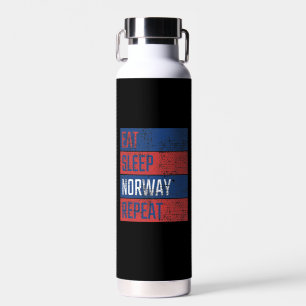 Norwegen - Essen Schlaf Norwegen Wiederholen   Trinkflasche