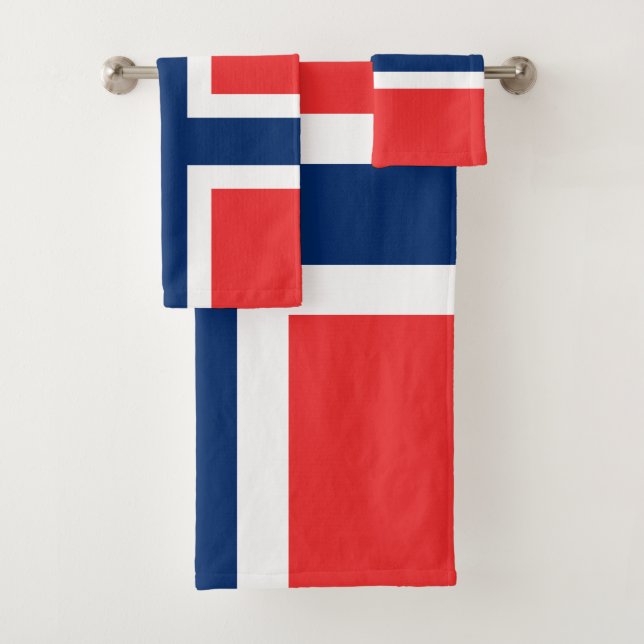 Norwegen-Flagge Badhandtuch Set (Insitu)