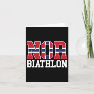 Norwegen-Flagge-Biathlet - Norwegischer Nor Biathl Karte