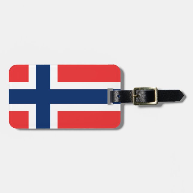 Norwegen-Flagge Gepäckanhänger (Vorderseite horizontal)
