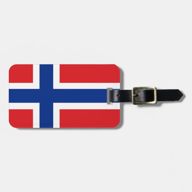 Norwegen-Flagge Gepäckanhänger (Vorderseite horizontal)