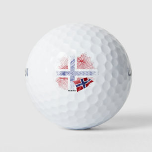 Norwegen-Flagge Golfball