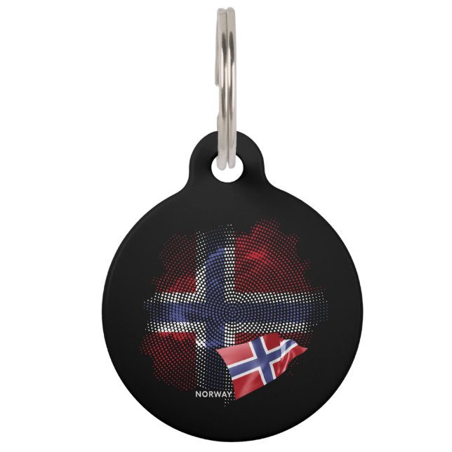 Norwegen-Flagge Haustiermarke (Vorderseite)