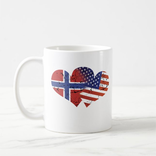 Norwegen-Flagge Kaffeetasse (Links)