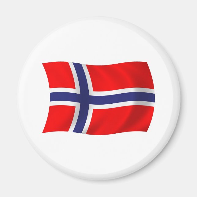 Norwegen Flagge Magnet (Vorne)