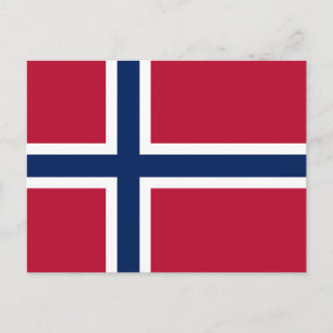 Norwegen-Flagge Postkarte