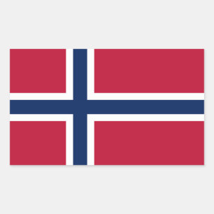Norwegen-Flagge Rechteckiger Aufkleber