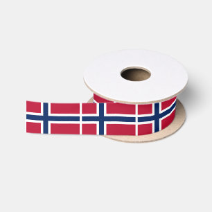 Norwegen-Flagge Satinband