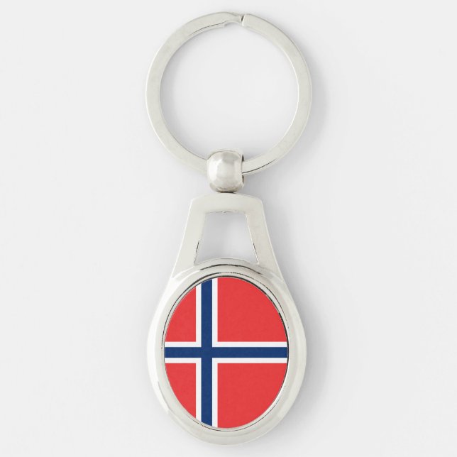 Norwegen-Flagge Schlüsselanhänger (Vorderseite)