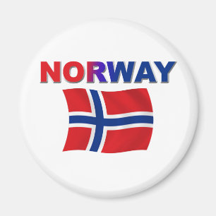 Norwegen-Flagge w/inscription Magnet
