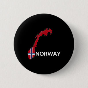 Norwegen Flagge Wanderurlaub Norwegen Norwegische Button