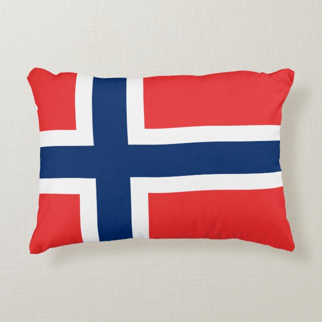 Norwegen-Flagge Zierkissen (Vorderseite)