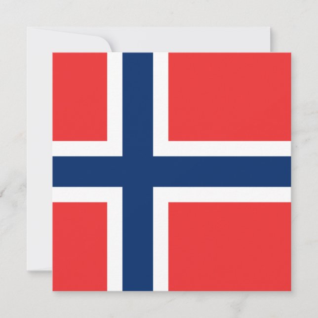 Norwegen-Flaggen-Einladung Einladung (Vorderseite)