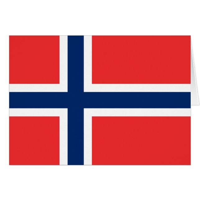 Norwegen-Flaggen-Karte (Vorderseite (Horizontal))