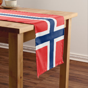 Norwegen-Flaggen-norwegisches patriotisches Kurzer Tischläufer