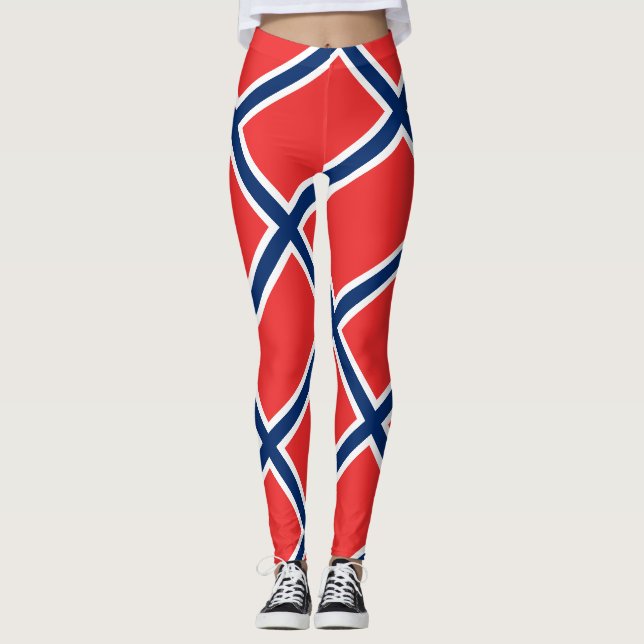 Norwegen-Flaggen-norwegisches patriotisches Leggings (Vorderseite)