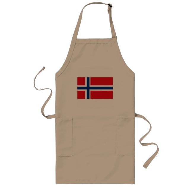 Norwegen-Flaggen-Schürze Lange Schürze (Vorne)