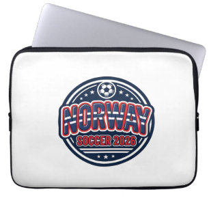 Norwegen Fußball 2026 Fußball Fett Land Typografie Laptopschutzhülle