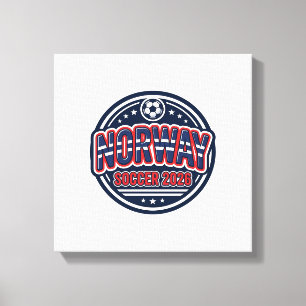 Norwegen Fußball 2026 Fußball Fett Land Typografie Leinwanddruck