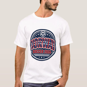 Norwegen Fußball 2026 Fußball Fett Land Typografie T-Shirt