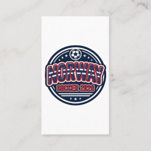 Norwegen Fußball 2026 Fußball Fett Land Typografie Visitenkarte