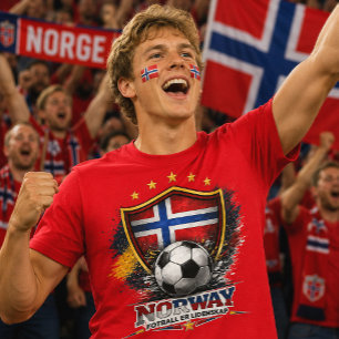 Norwegen Fußballfan Norwegische Fußballweltmeister T-Shirt