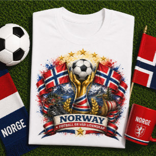 Norwegen Fußballfan Norwegische Fußballweltmeister T-Shirt