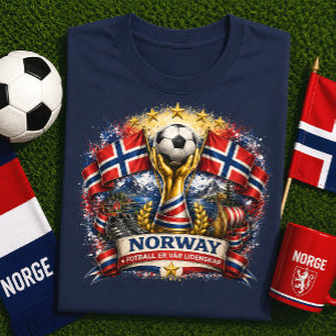 Norwegen Fußballfan Norwegische Fußballweltmeister T-Shirt