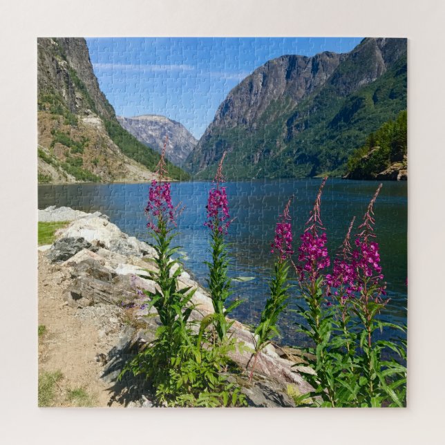 Norwegen Gudvangen Village Scene Jigsaw Puzzle (Vertikal)