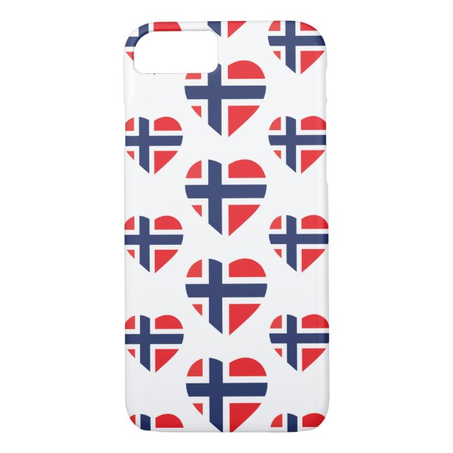 NORWEGEN-HERZ-FORM-FLAGGE Case-Mate iPhone HÜLLE (Rückseite)