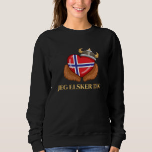 Norwegen Herz Norwegen Sweatshirt