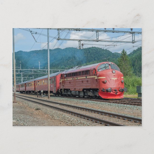 Norwegen. Jubileumstog 16.08.2014 in Støren st. Postkarte (Vorderseite)