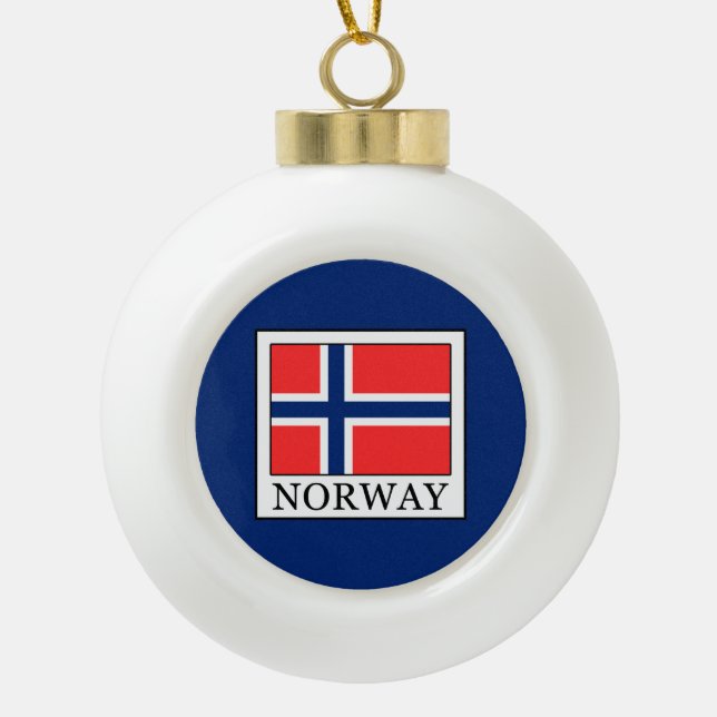 Norwegen Keramik Kugel-Ornament (Vorderseite)