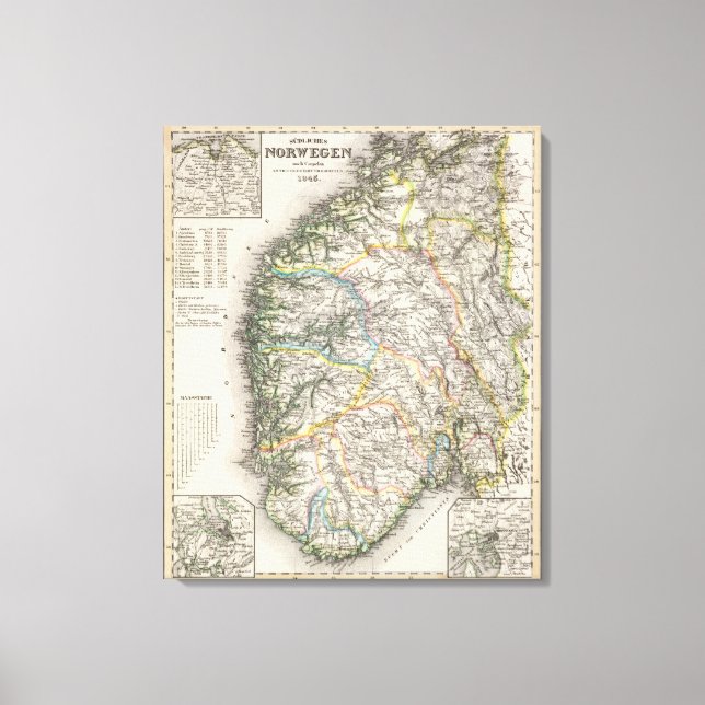 Norwegen Leinwanddruck (Vorderseite)