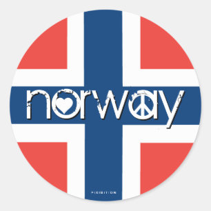 Norwegen Liebe Frieden Aufkleber 1