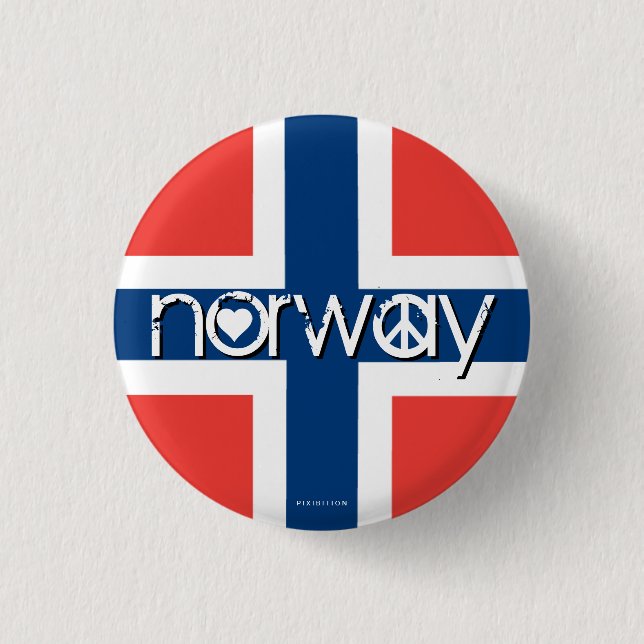 Norwegen-Liebe-Friedensknopf 5 Button (Vorderseite)