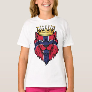 Norwegen Lion King Flag T-Shirt