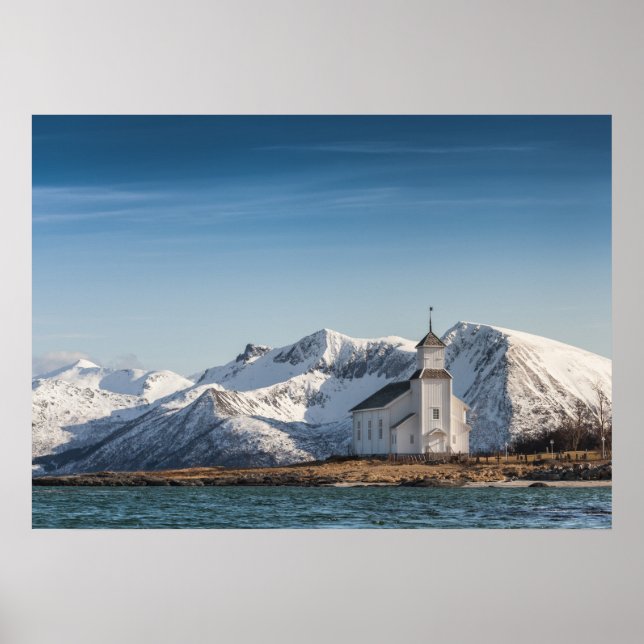 Norwegen Lofoten Church Poster (Vorne)