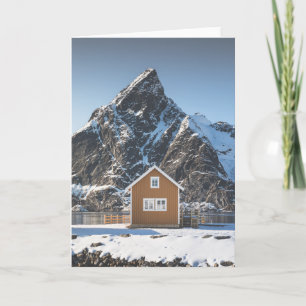 Norwegen Lofoten Gelbes Haus Karte